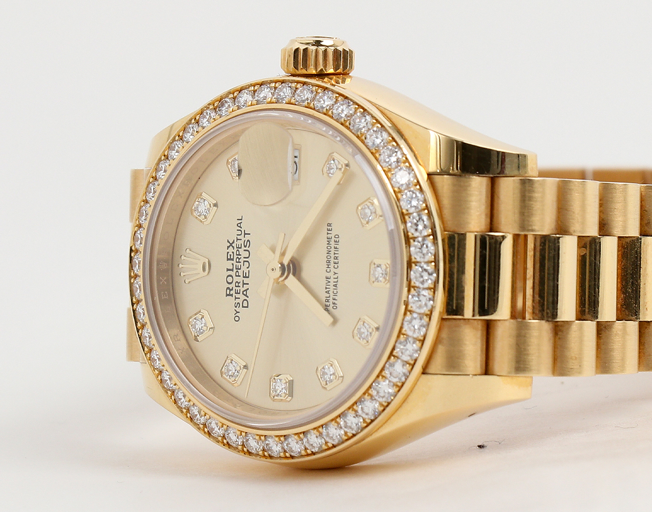 로렉스 레이디 데이저스트 28mm 옐로우골드 다이아몬드 279138RBR