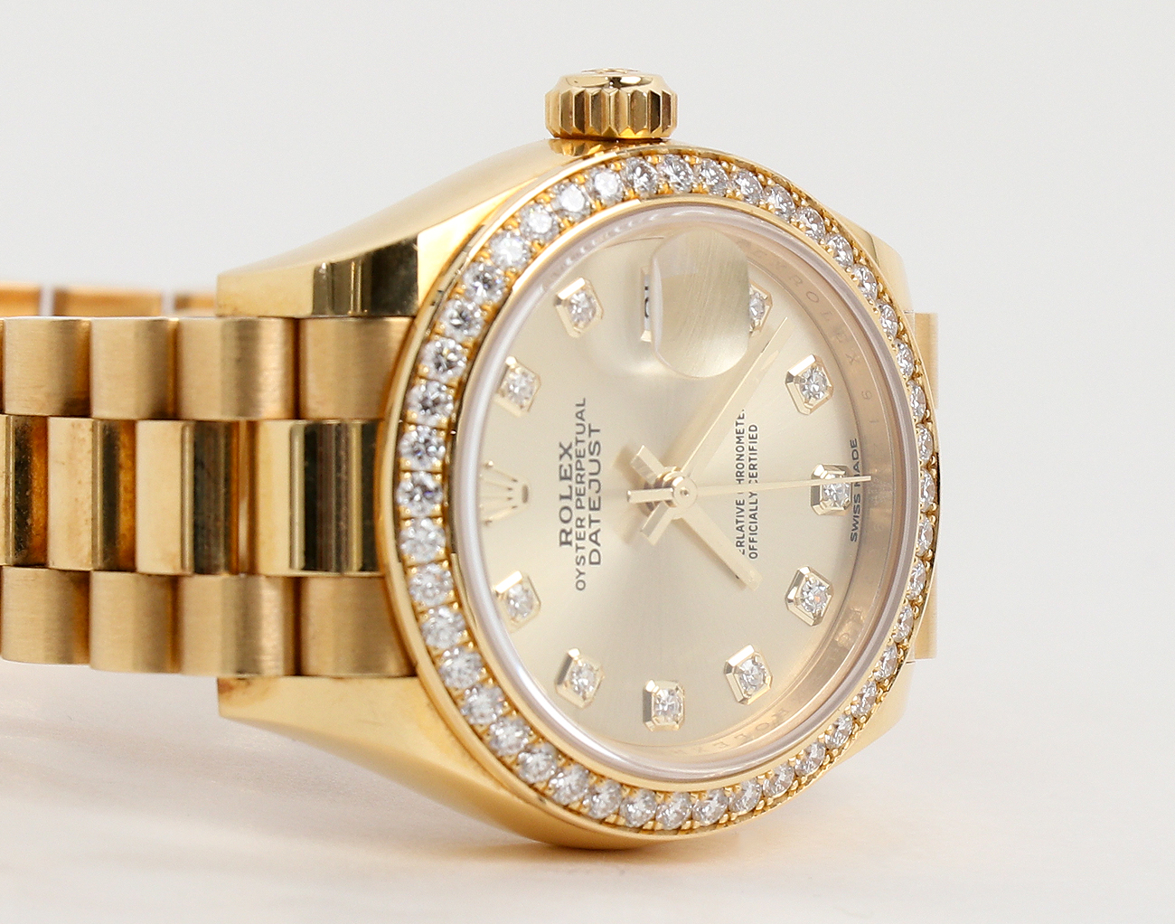 로렉스 레이디 데이저스트 28mm 옐로우골드 다이아몬드 279138RBR