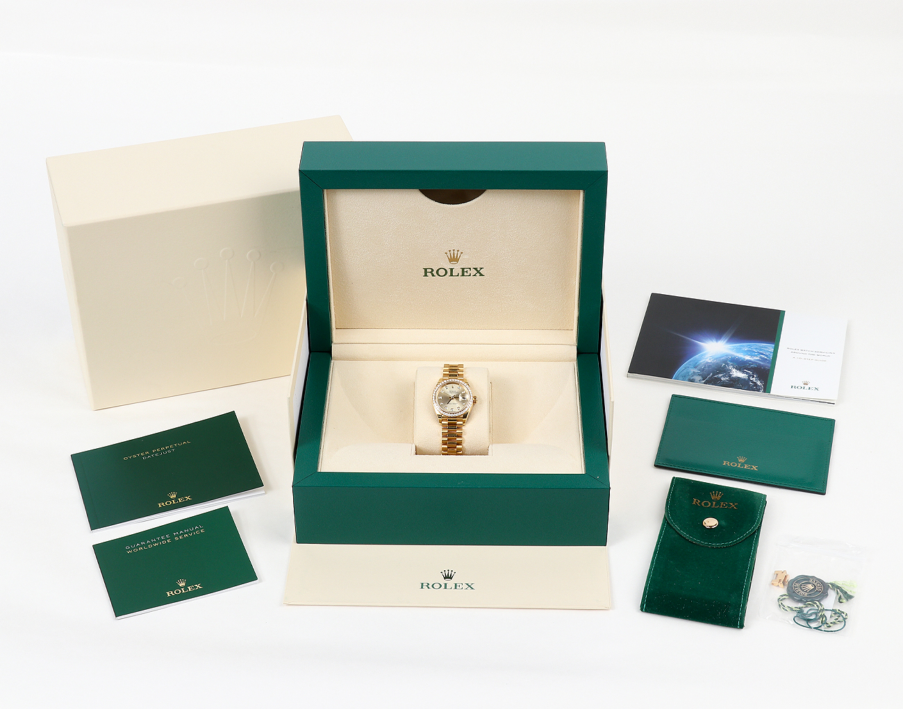 로렉스 레이디 데이저스트 28mm 옐로우골드 다이아몬드 279138RBR