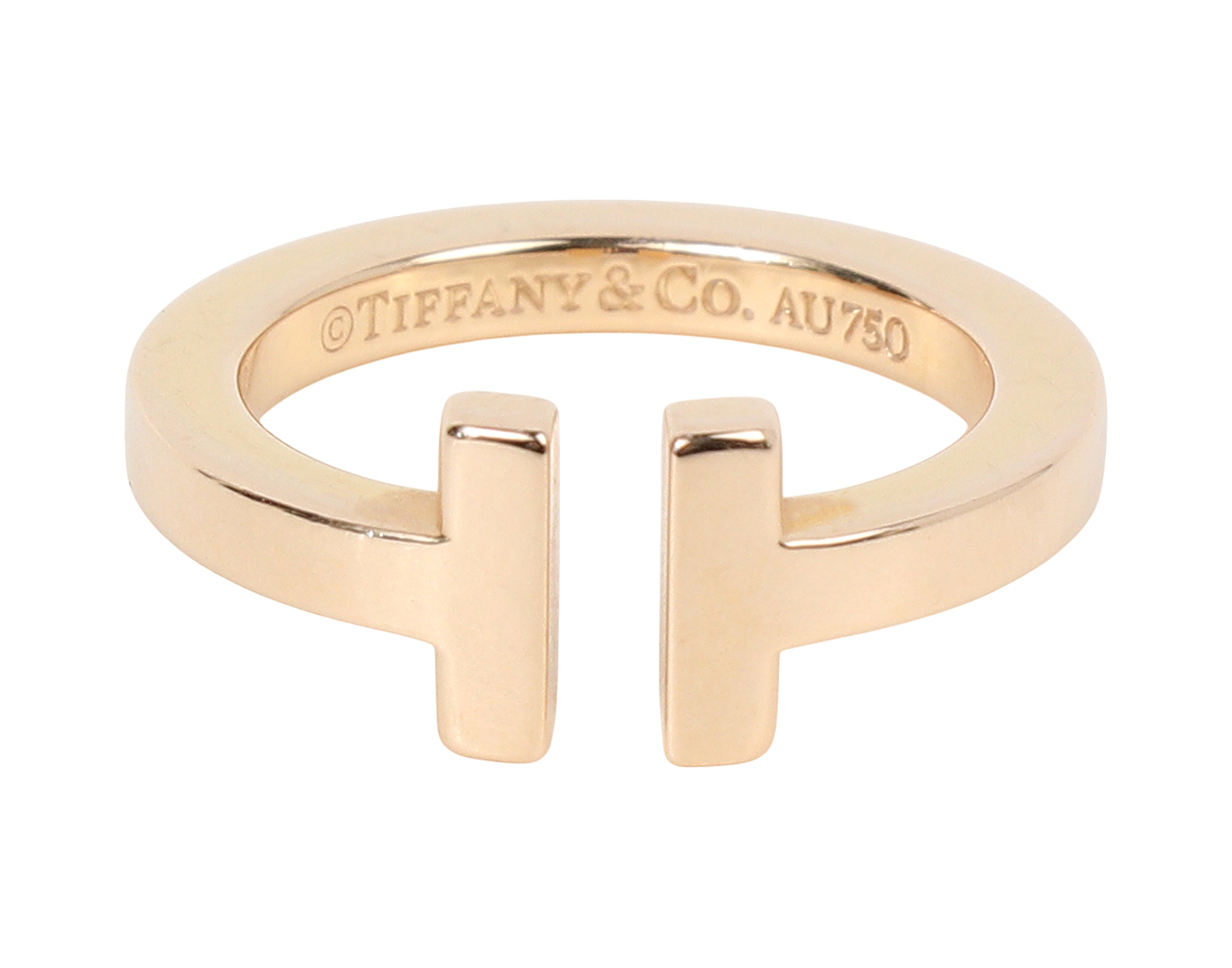 티파니 T 스퀘어 링 로즈골드