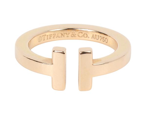 티파니 T 스퀘어 링 로즈골드
