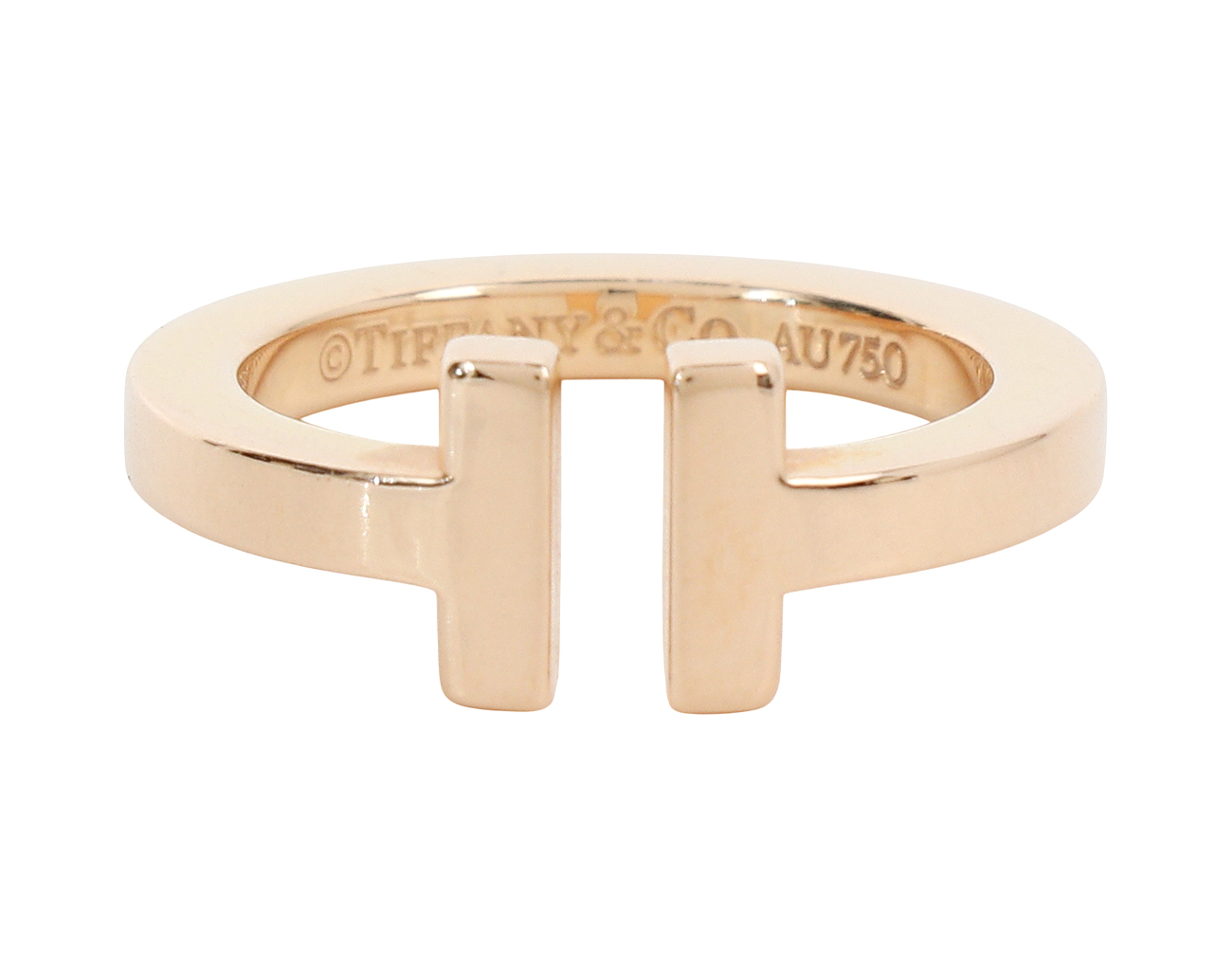 티파니 T 스퀘어 링 로즈골드