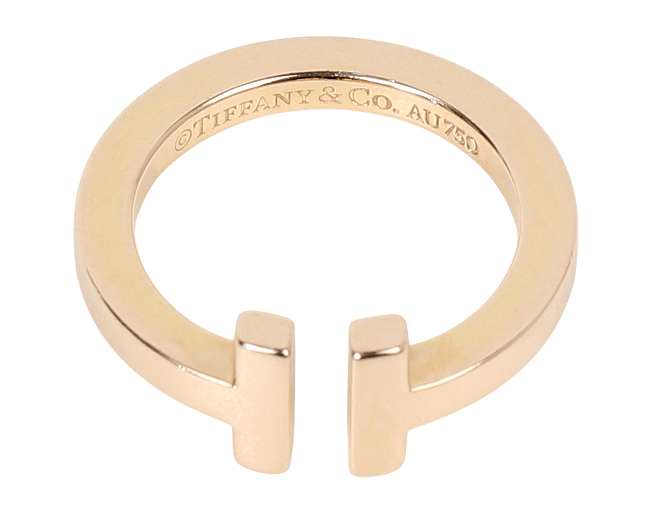 티파니 T 스퀘어 링 로즈골드