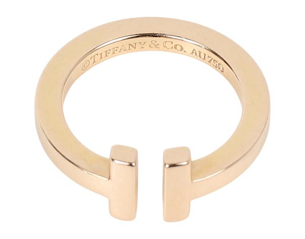 티파니 T 스퀘어 링 로즈골드