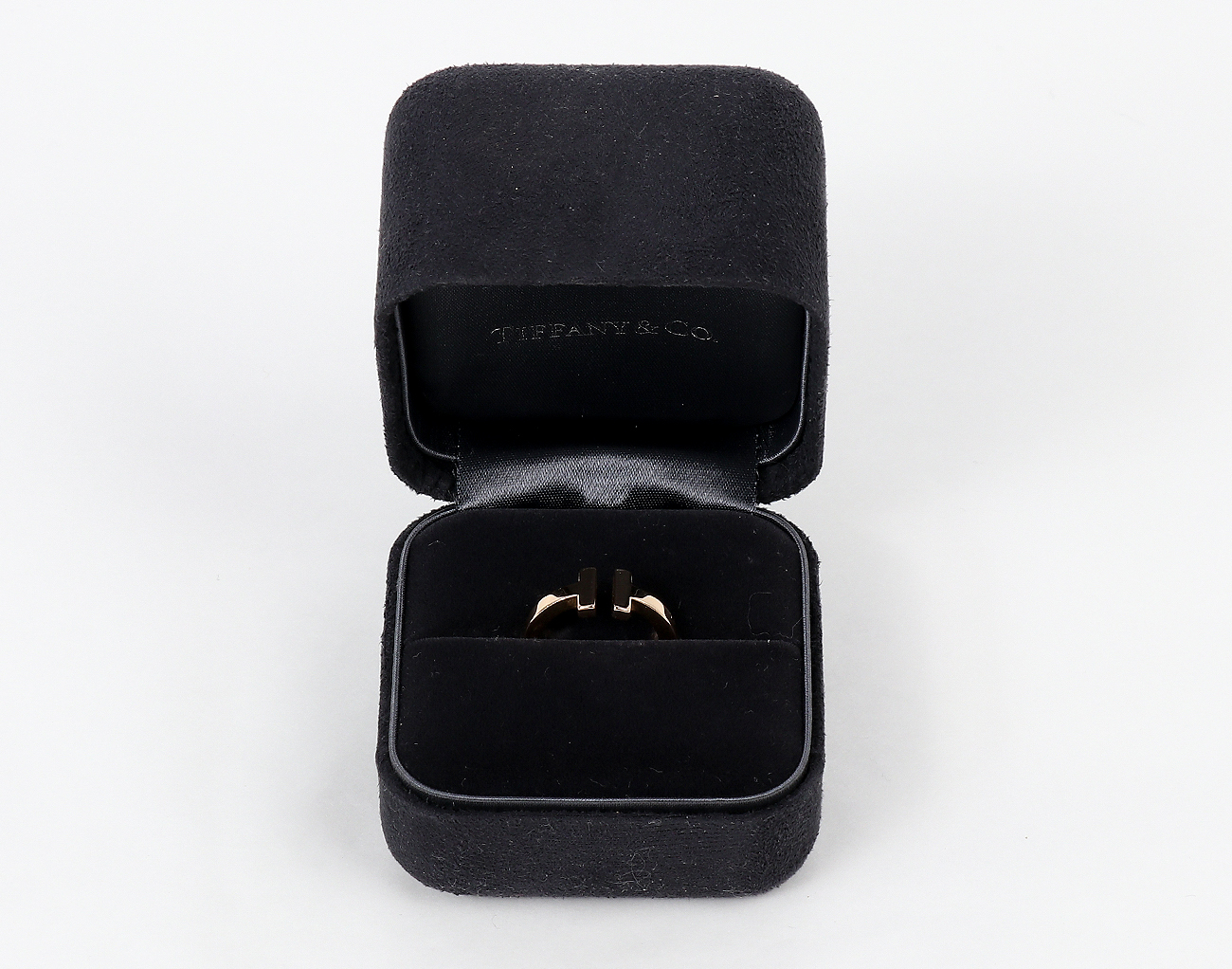 티파니 T 스퀘어 링 로즈골드