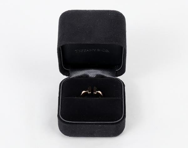 티파니 T 스퀘어 링 로즈골드