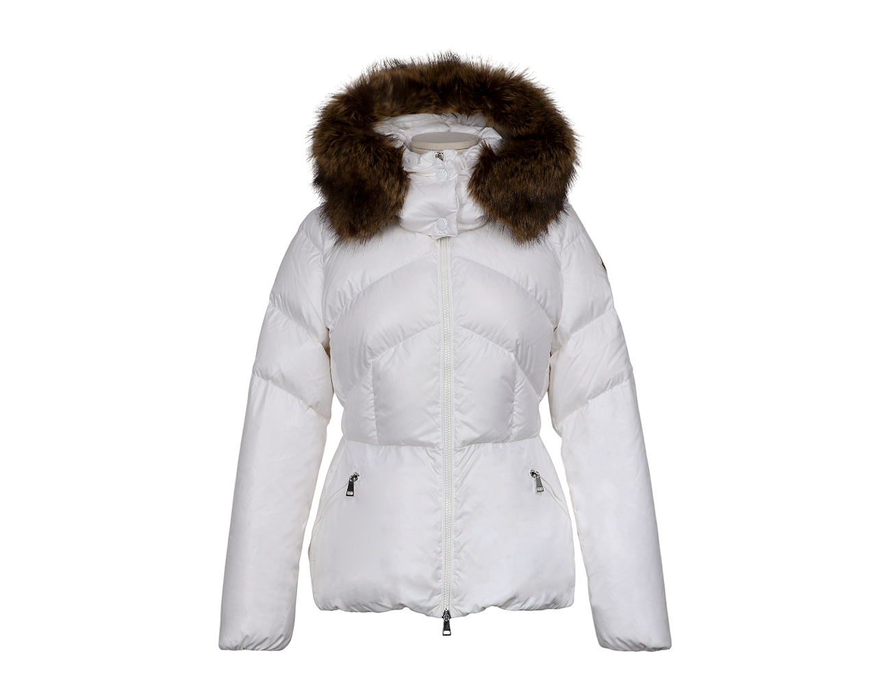 몽클레어 레이트 쇼트 다운 재킷 화이트 1