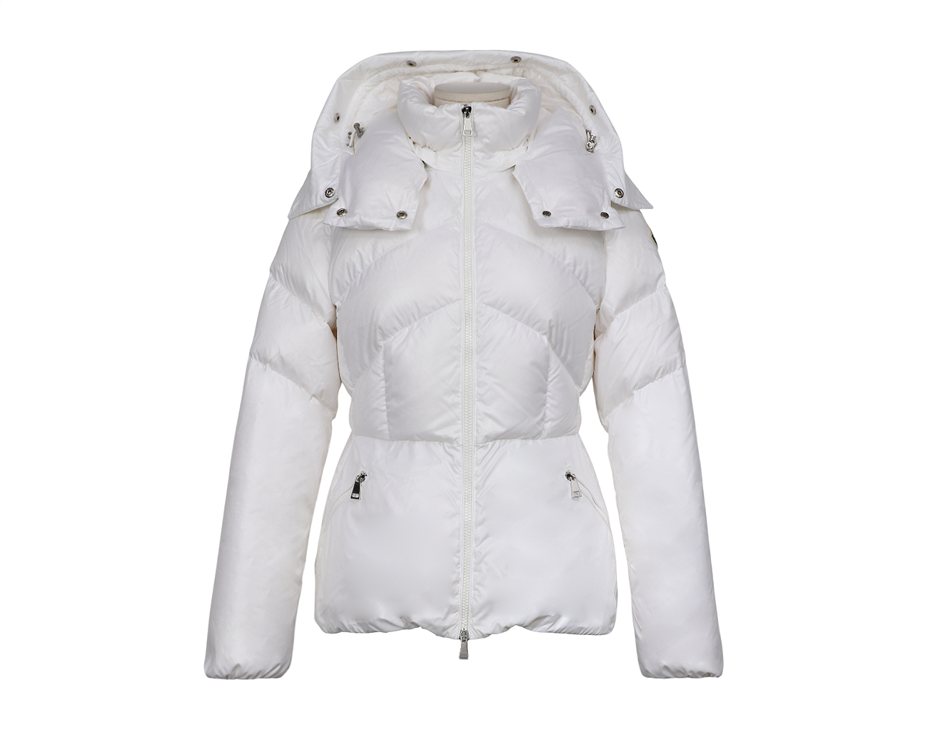 몽클레어 레이트 쇼트 다운 재킷 화이트 1