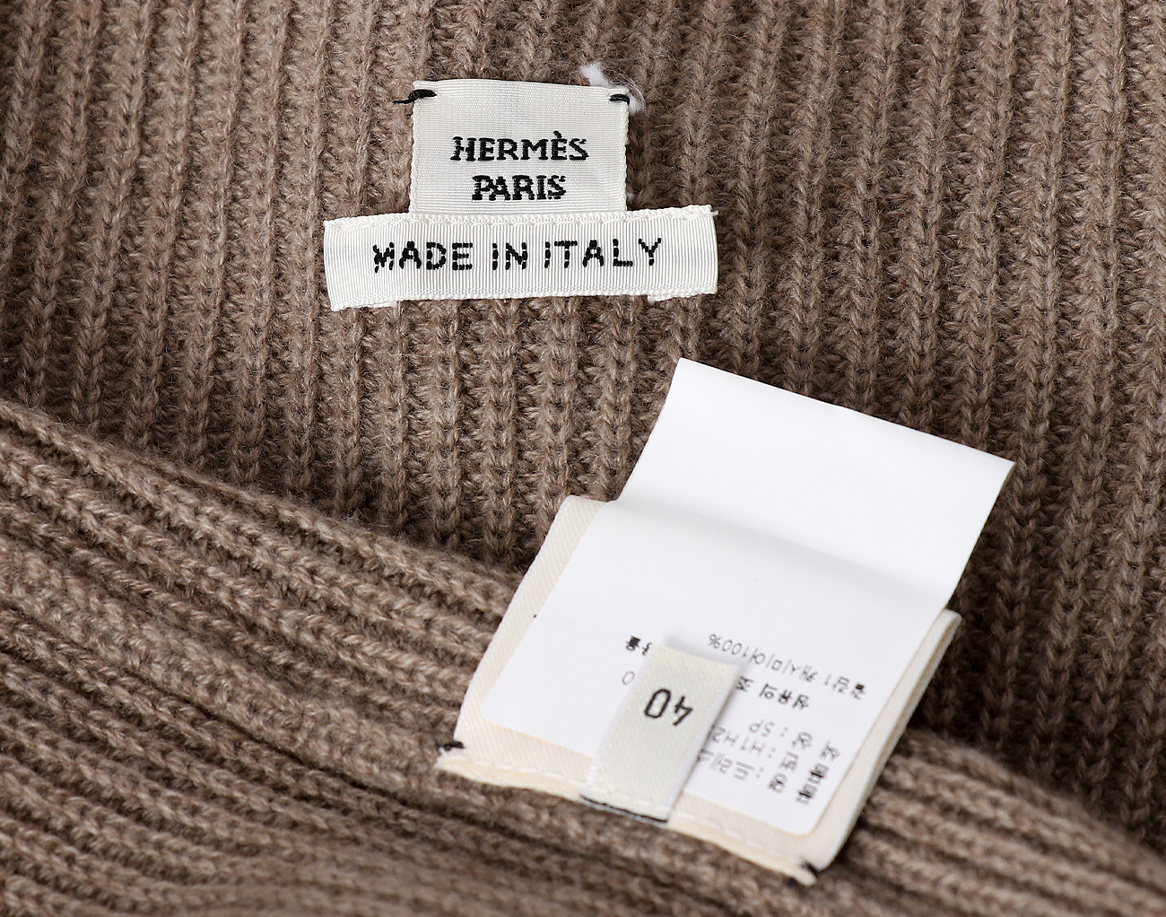 에르메스 하이 칼라 드레스 베이지 신 40