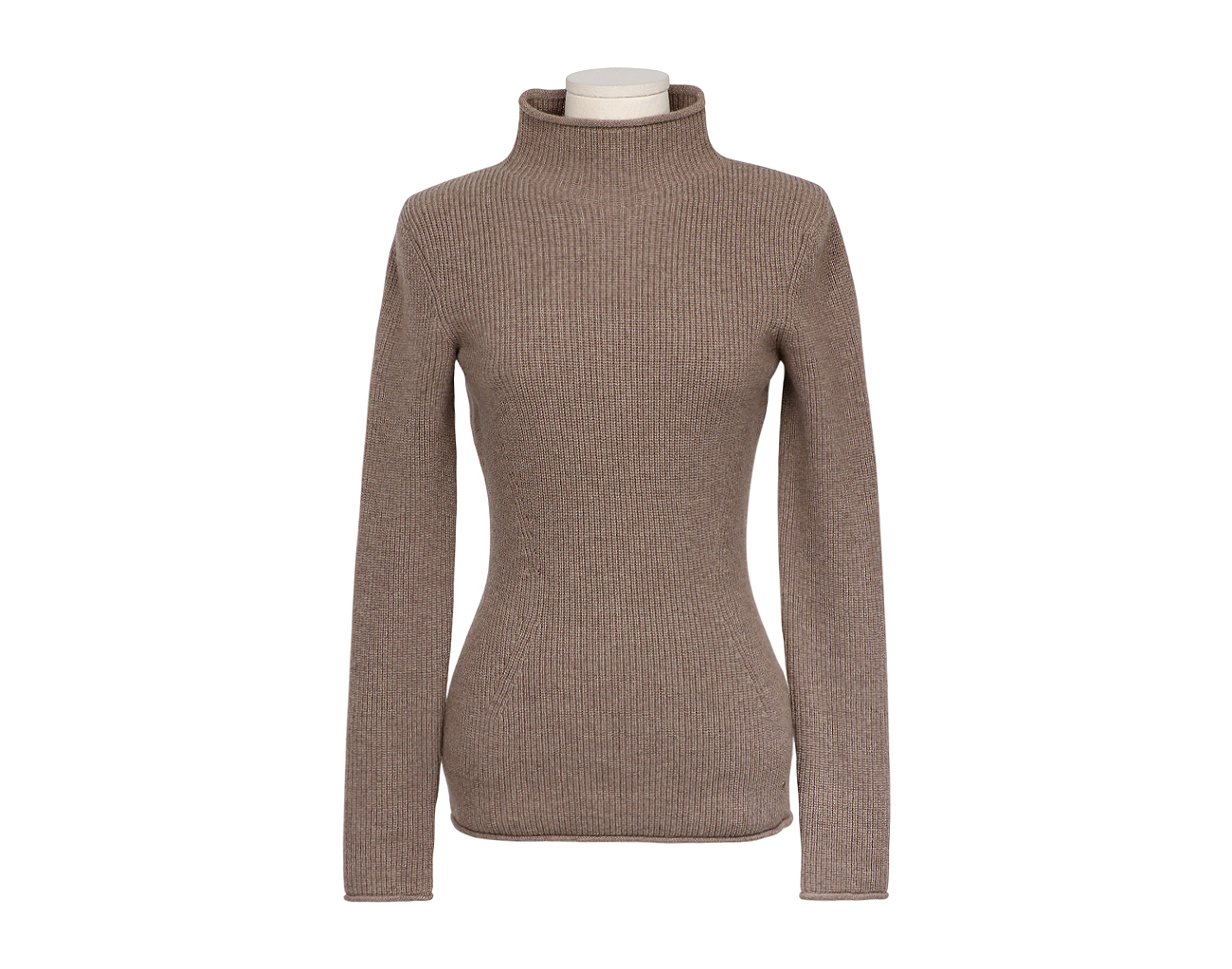 에르메스 하이 칼라 스웨터 베이지 신 34