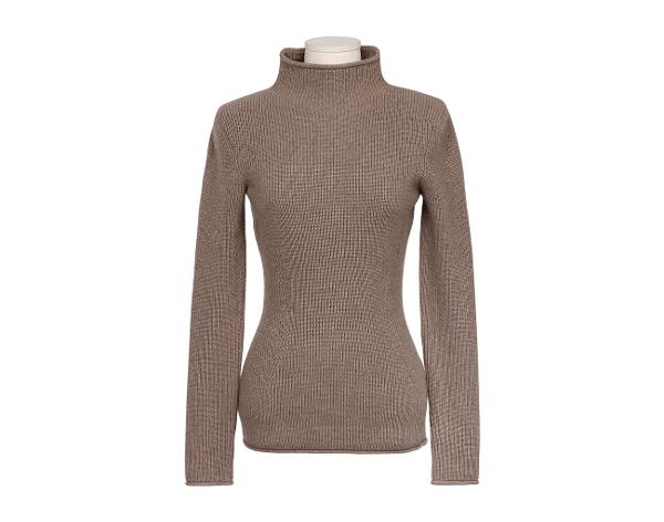 에르메스 하이 칼라 스웨터 베이지 신 34