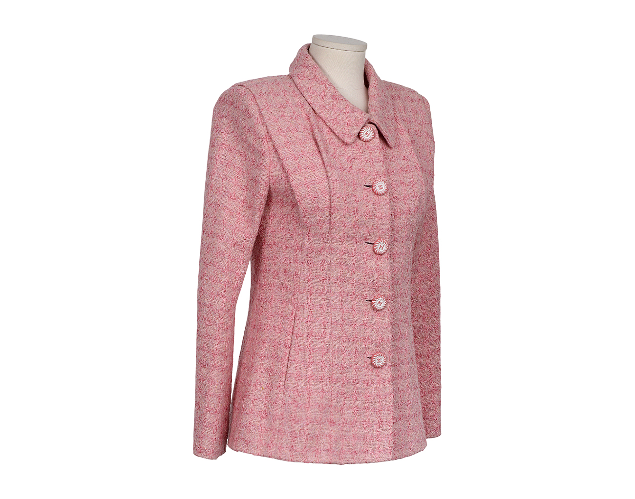 샤넬 트위드 재킷 핑크 36