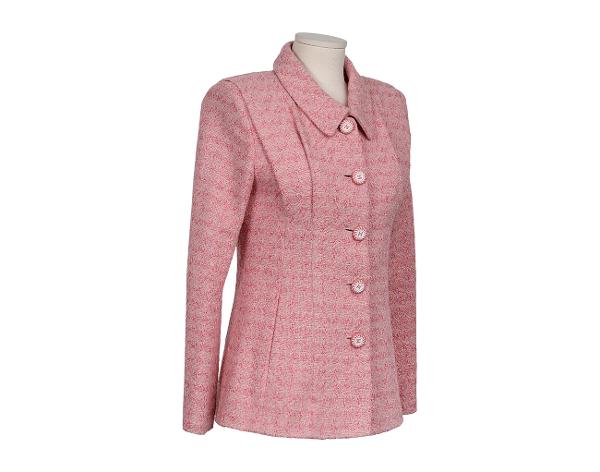 샤넬 트위드 재킷 핑크 36