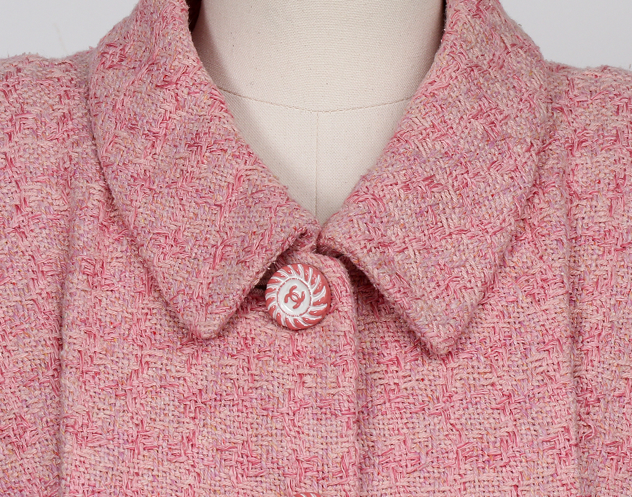 샤넬 트위드 재킷 핑크 36