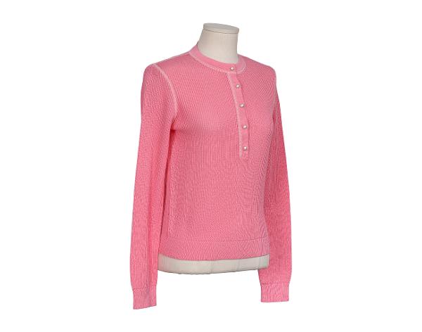 샤넬 펄 버튼 풀오버 핑크 36