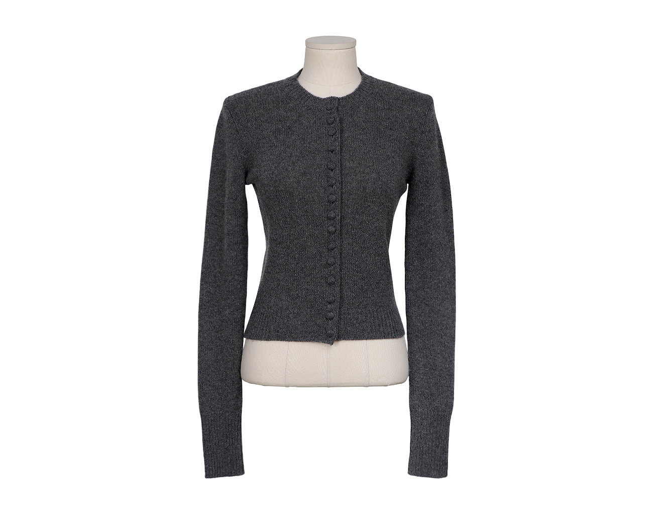 프라다 캐시미어 가디건 그레이 40