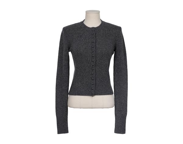 프라다 캐시미어 가디건 그레이 40