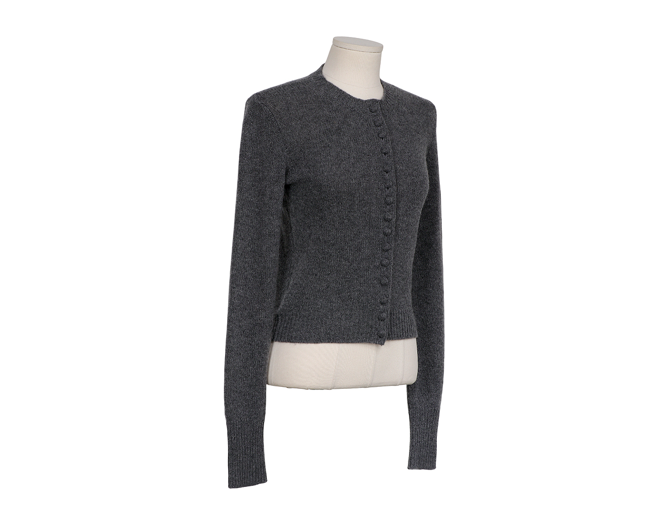 프라다 캐시미어 가디건 그레이 40