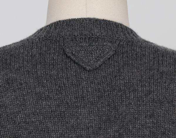 프라다 캐시미어 가디건 그레이 40