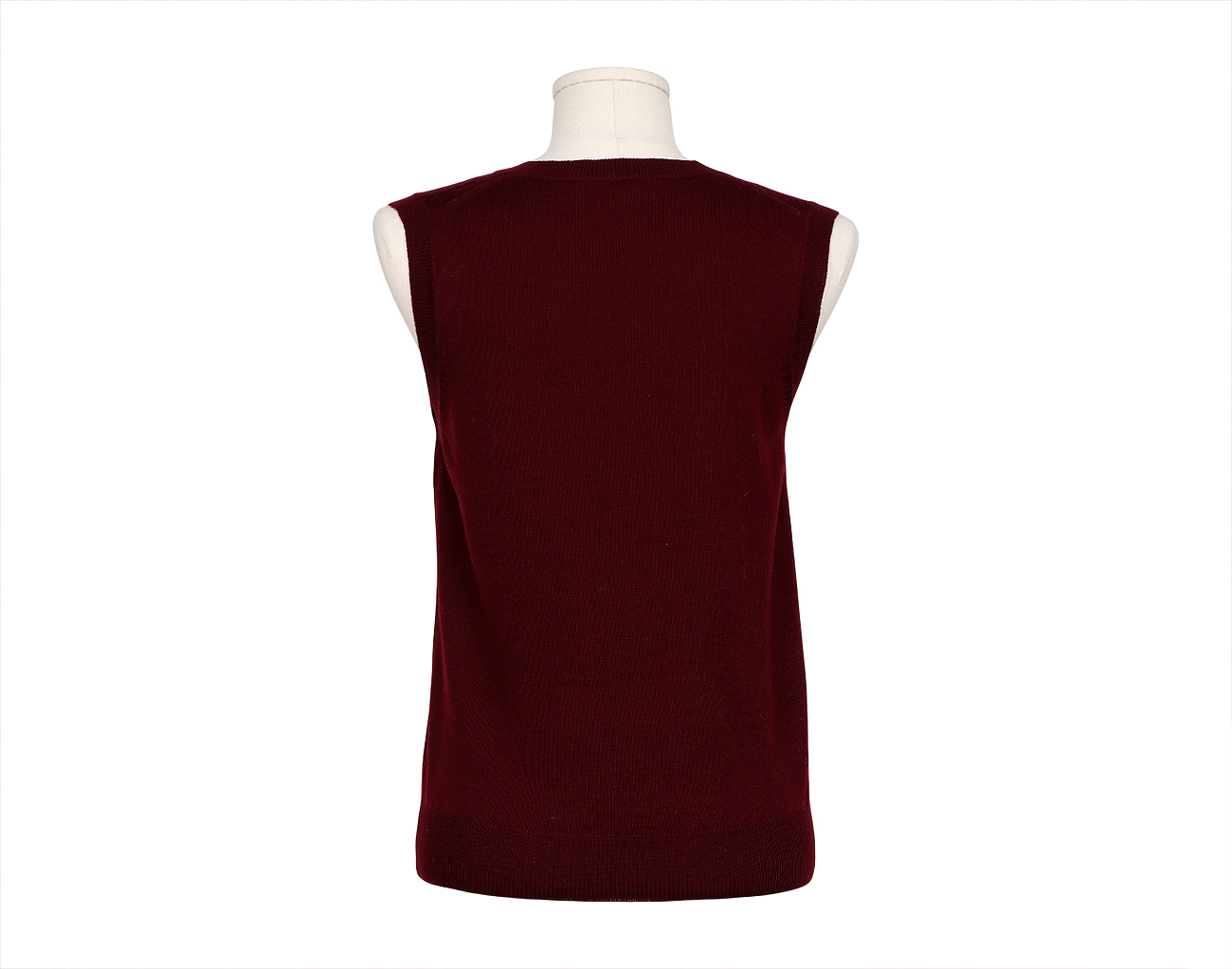 미우미우 울 스웨터 베스트 아마란스 레드 40