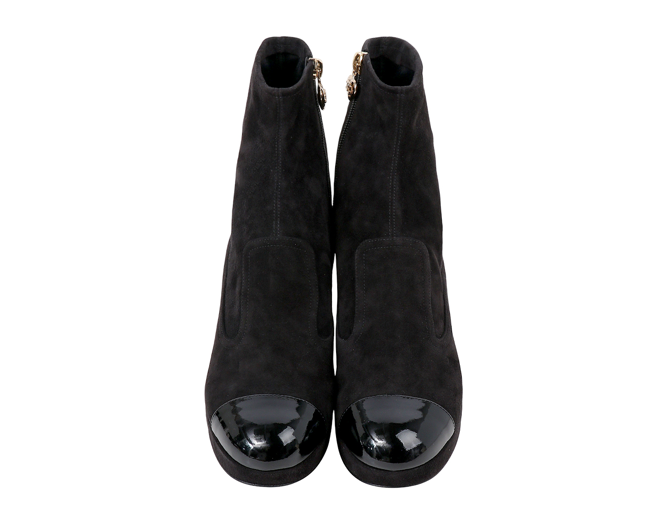 샤넬 하트 참 앵클 부츠 블랙 38 1/2C