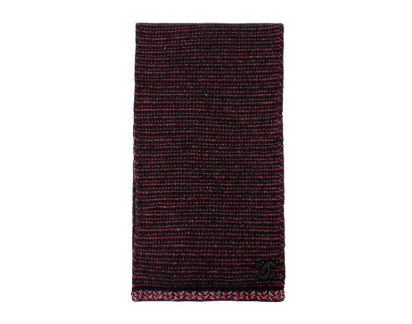 샤넬 CC 캐시미어 트위드 머플러 버건디 블랙