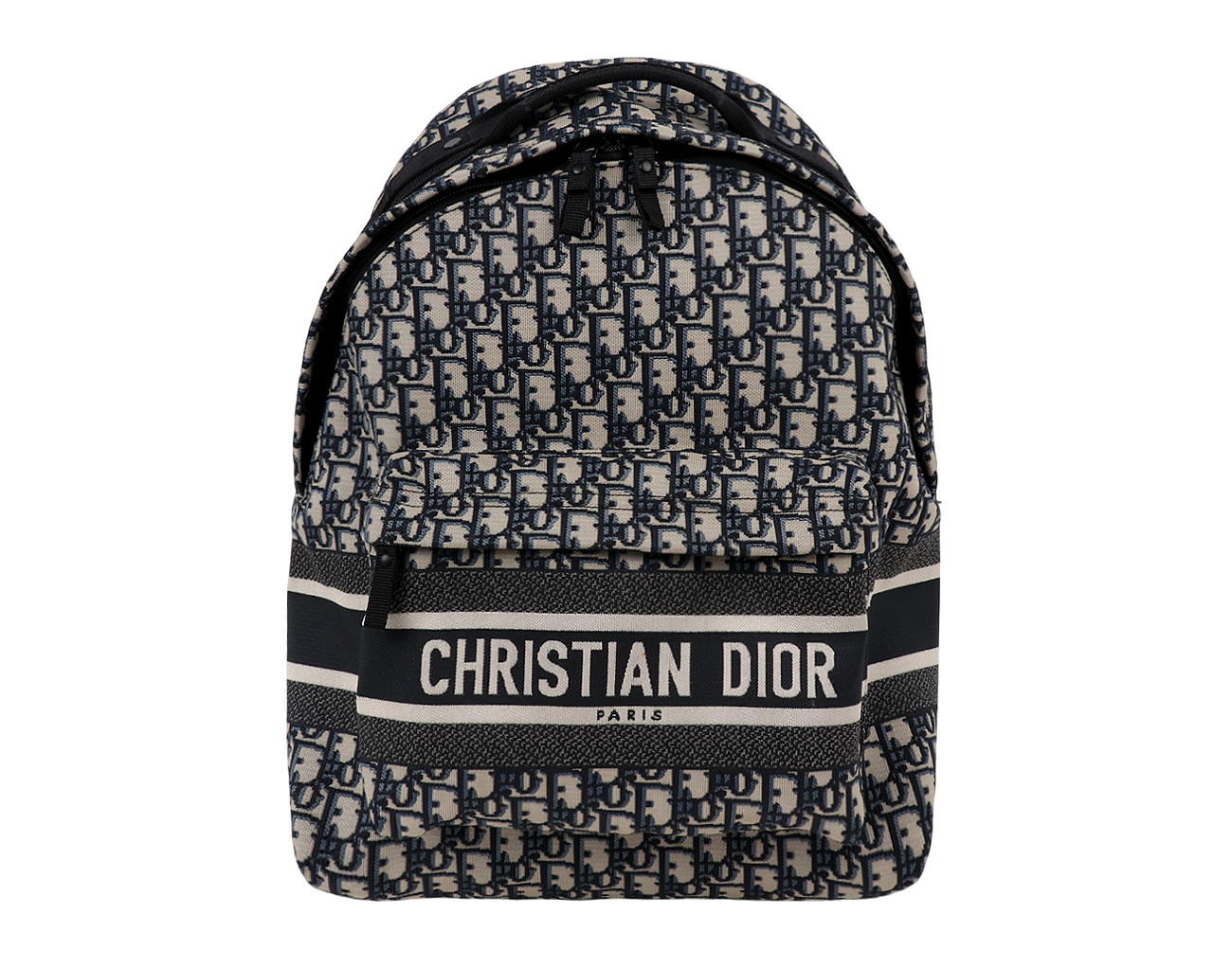 디올 트래블 백팩 오블리크 자카드 블루