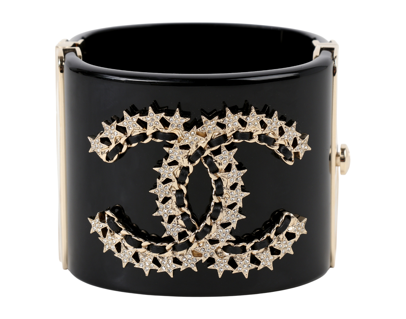 샤넬 스타 CC 커프 브레이슬릿 블랙