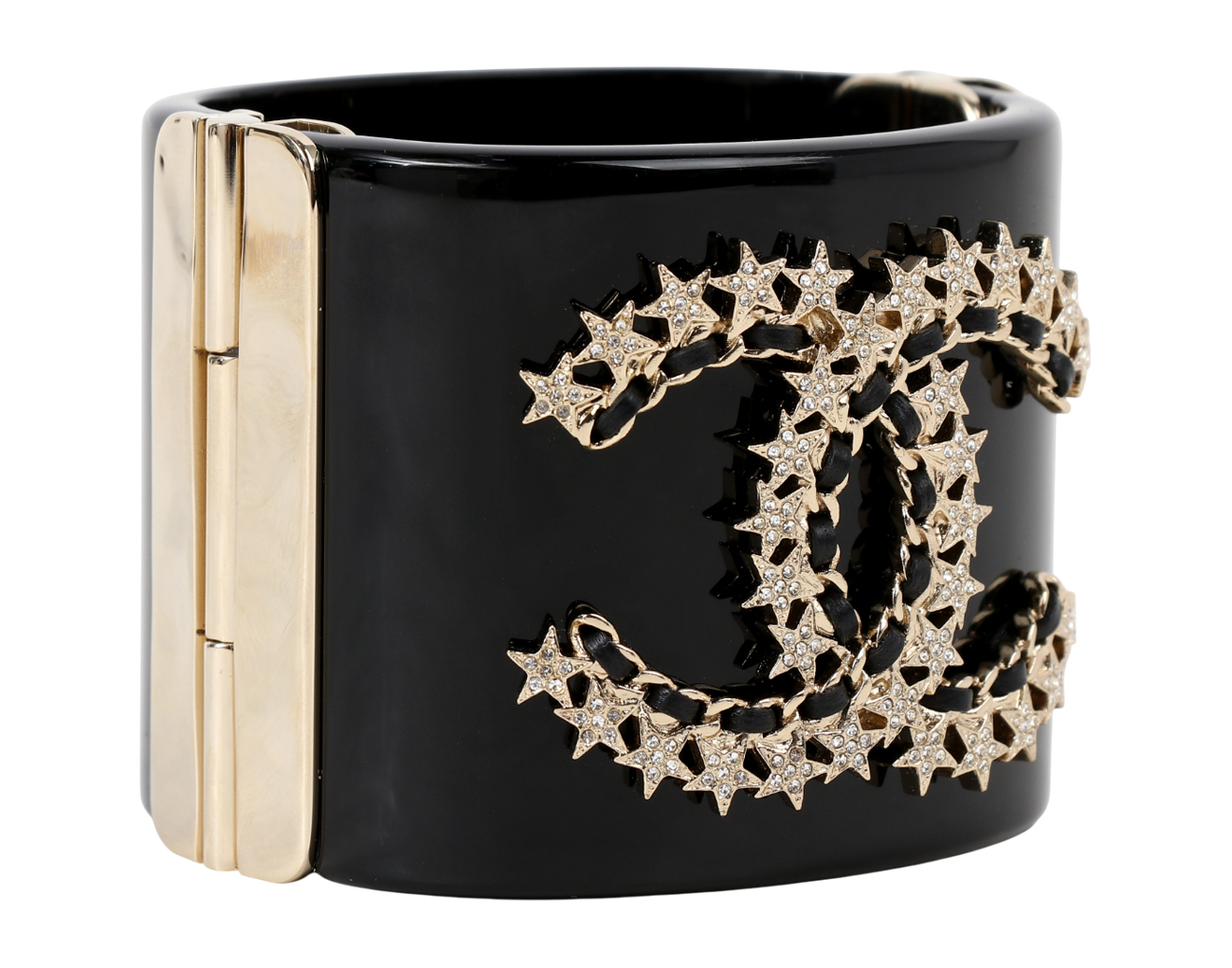 샤넬 스타 CC 커프 브레이슬릿 블랙