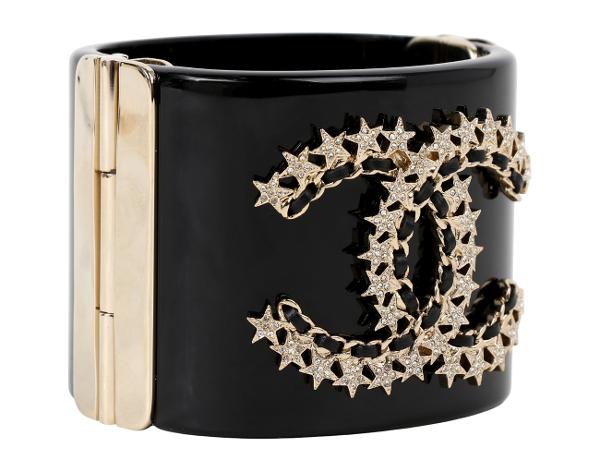 샤넬 스타 CC 커프 브레이슬릿 블랙