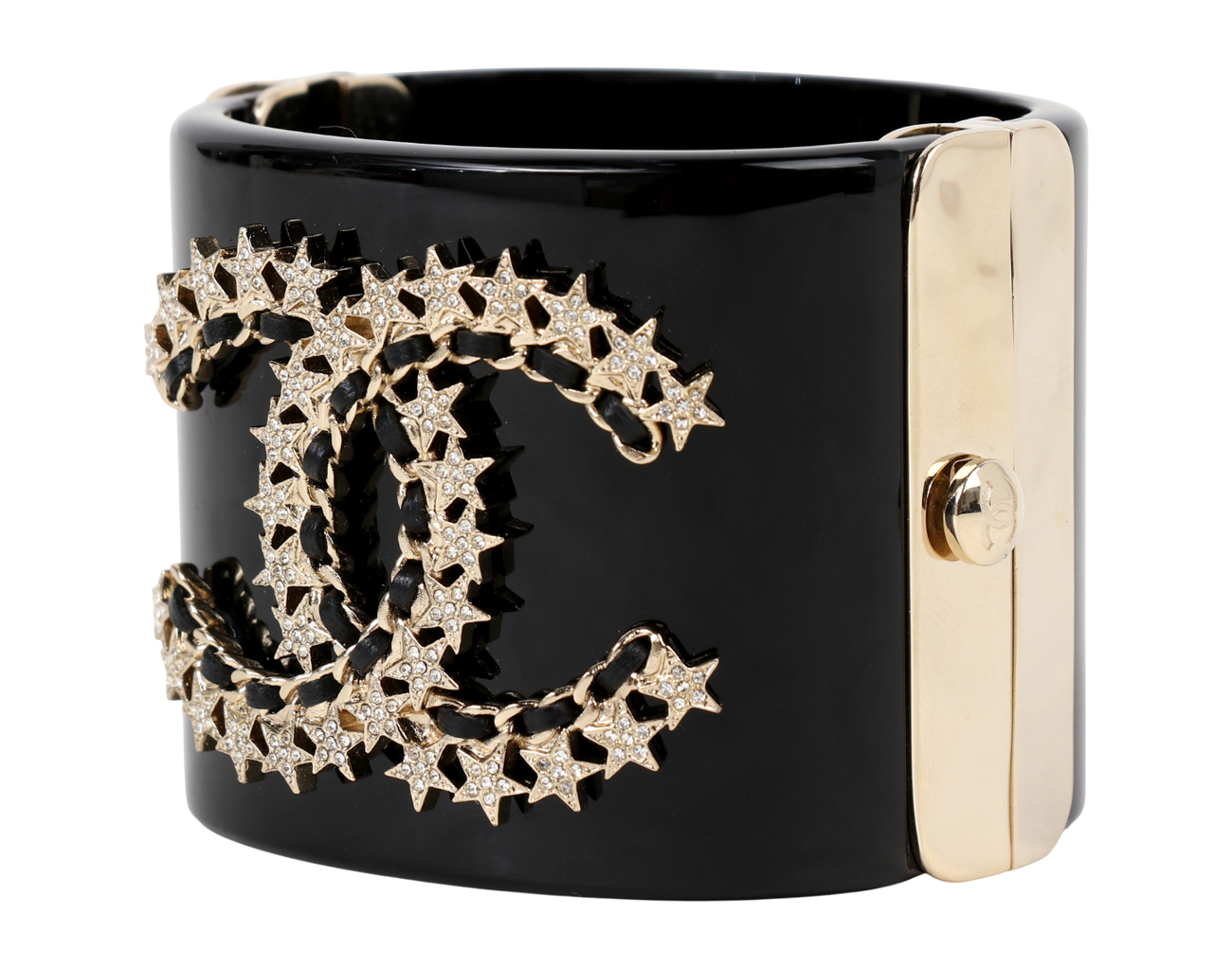 샤넬 스타 CC 커프 브레이슬릿 블랙