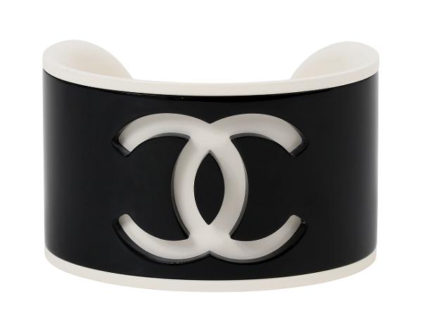 샤넬 CC 레진 커프 블랙 화이트