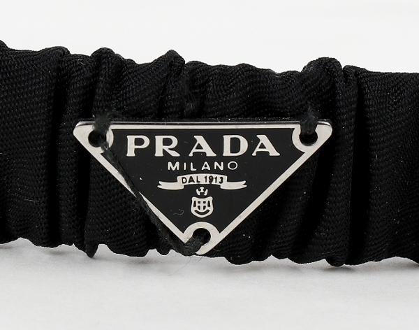 프라다 리나일론 헤드밴드 블랙