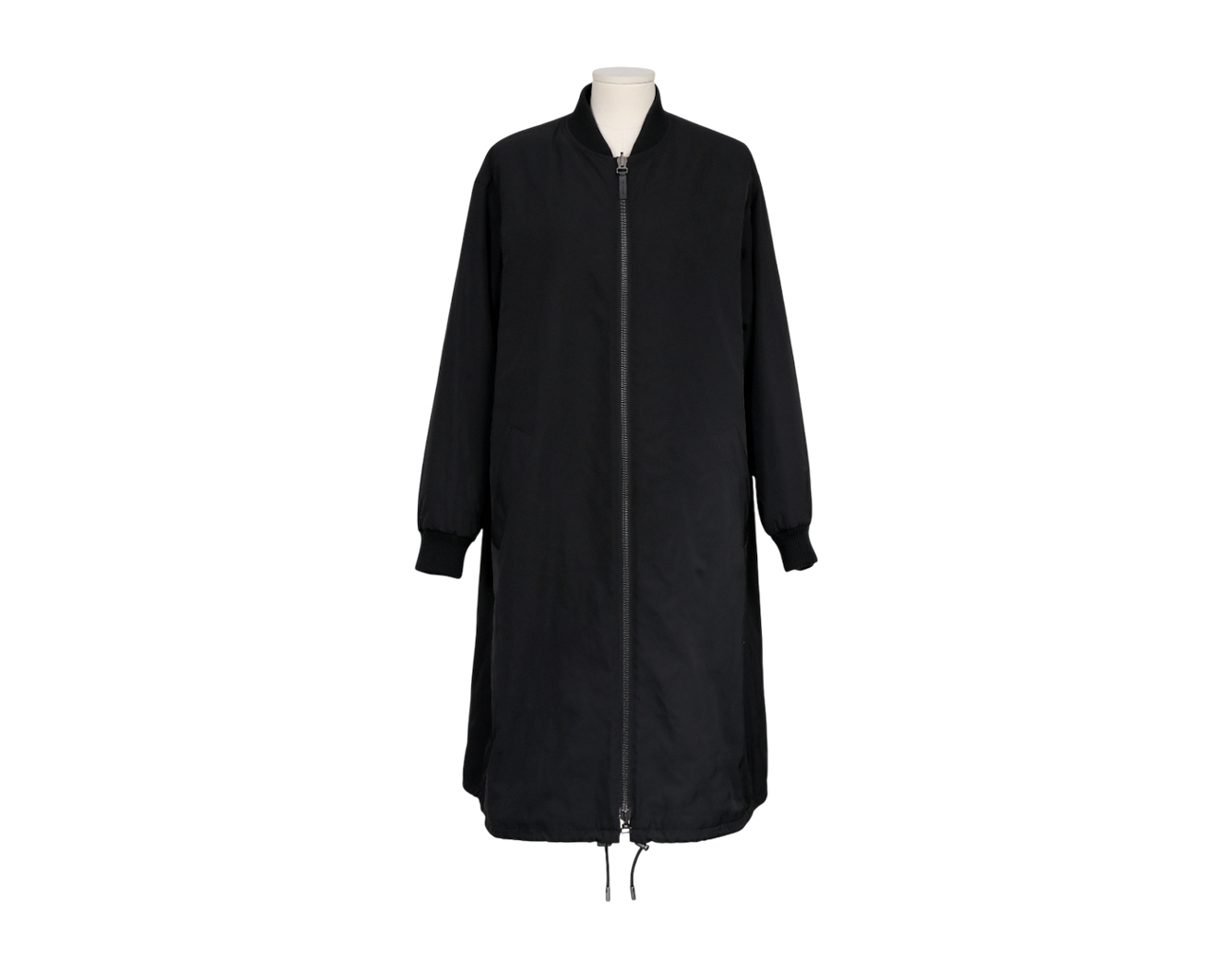 이브살로몬 아미 리버시블 밍크 코트 다크 그레이 블랙 34