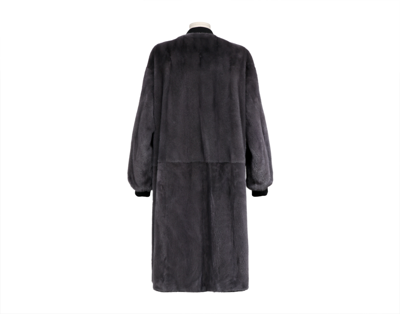 이브살로몬 아미 리버시블 밍크 코트 다크 그레이 블랙 34