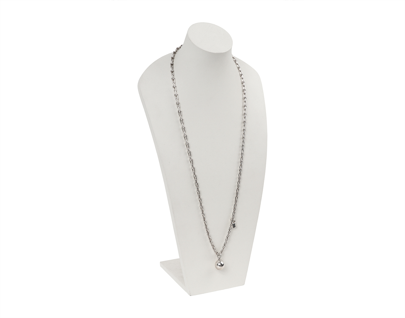 티파니앤코 하드웨어 스몰 랩 네크리스 실버