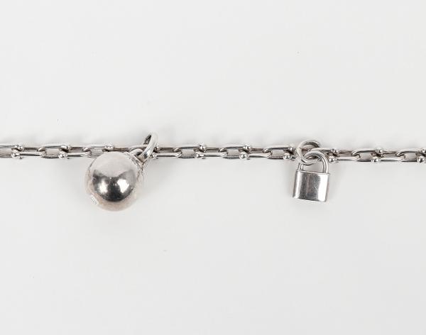 티파니앤코 하드웨어 스몰 싱글 랩 네크리스 실버