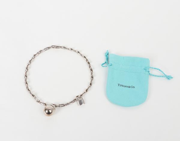 티파니앤코 하드웨어 스몰 싱글 랩 네크리스 실버