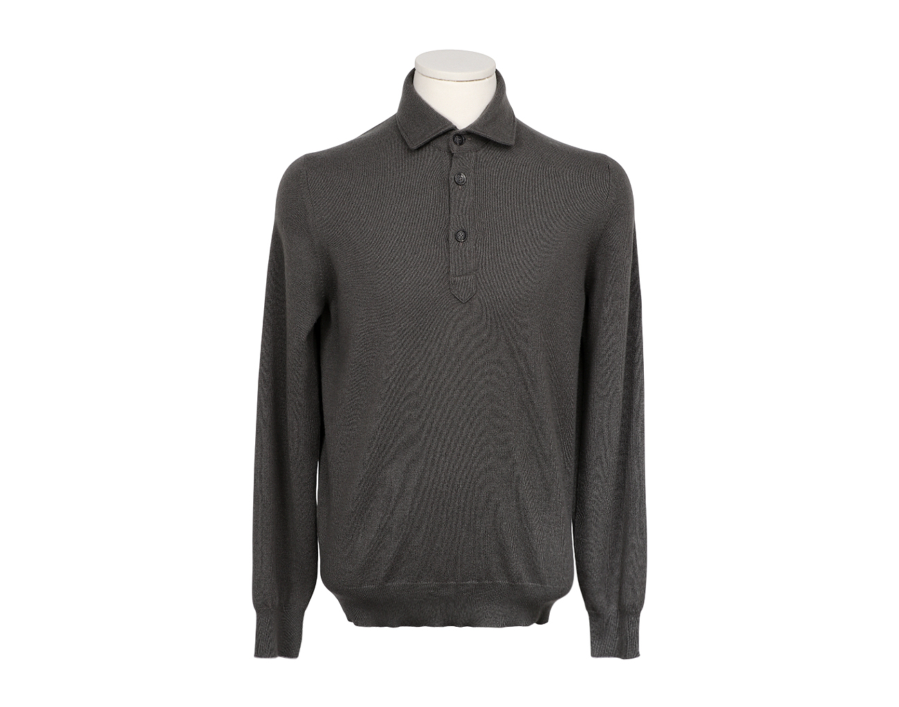 브루넬로 쿠치넬리 캐시미어 폴로 니트 카키 48