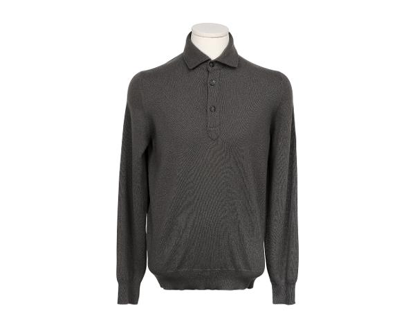 브루넬로 쿠치넬리 캐시미어 폴로 니트 카키 48