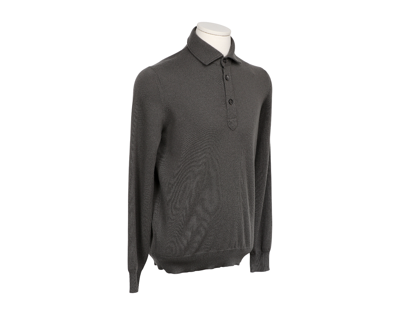 브루넬로 쿠치넬리 캐시미어 폴로 니트 카키 48