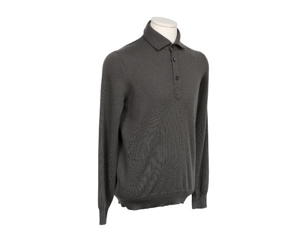 브루넬로 쿠치넬리 캐시미어 폴로 니트 카키 48