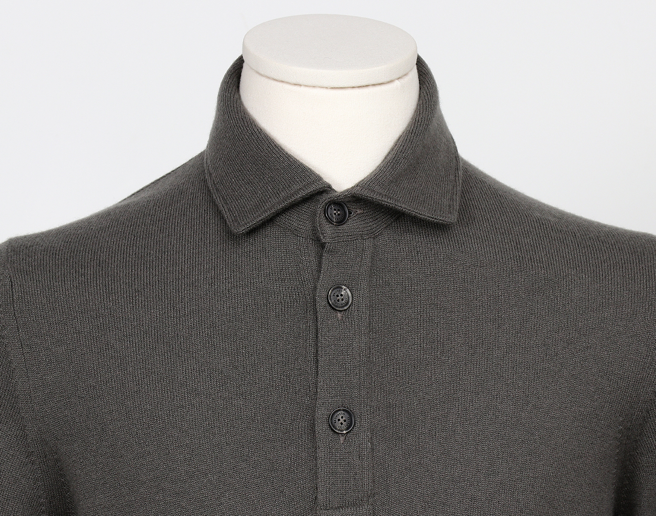 브루넬로 쿠치넬리 캐시미어 폴로 니트 카키 48