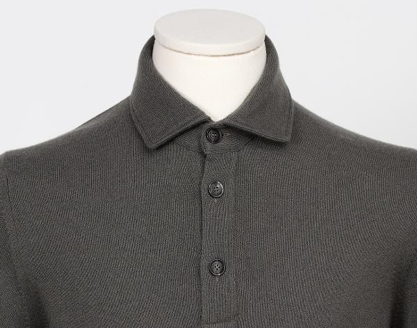 브루넬로 쿠치넬리 캐시미어 폴로 니트 카키 48