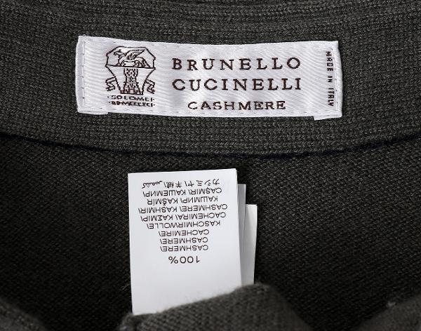 브루넬로 쿠치넬리 캐시미어 폴로 니트 카키 48
