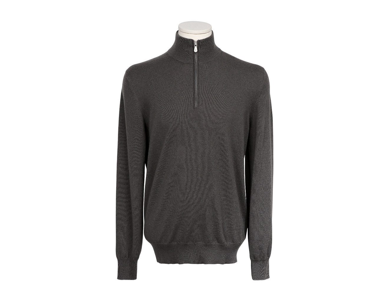 브루넬로 쿠치넬리 캐시미어 하프집업 니트 카키 50