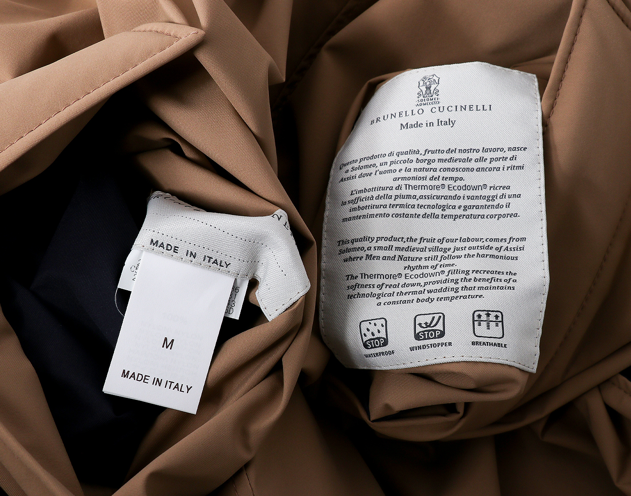 브루넬로 쿠치넬리 리버시블 재킷 베이지 아이보리 L