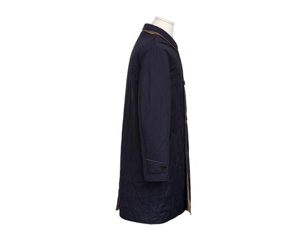 브루넬로 쿠치넬리 리버시블 코트 네이비 베이지 M