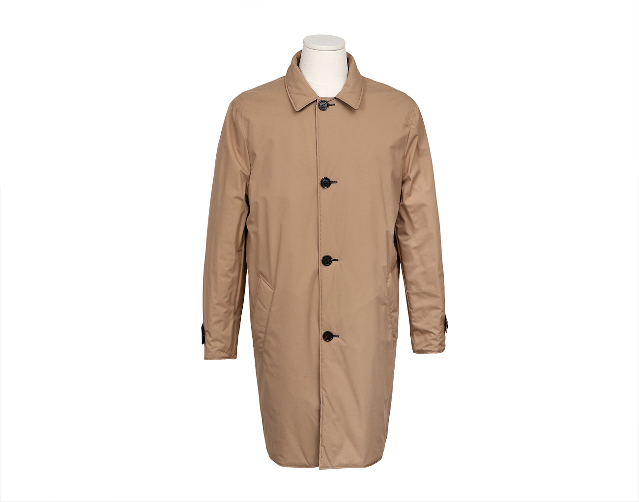 브루넬로 쿠치넬리 리버시블 코트 네이비 베이지 M