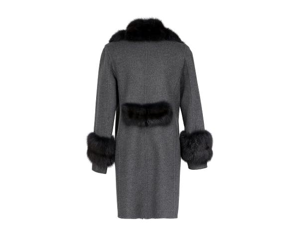 만조니 24 세이블 트리밍 코트 그레이 34